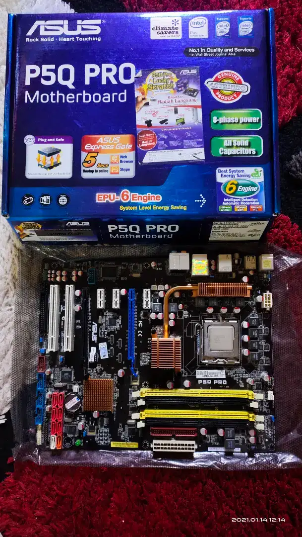 Motherboard , processor intel siap pakai