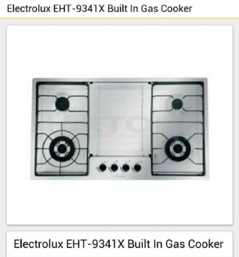 Kompor Tanam ELECTROLUX 4 tungku
