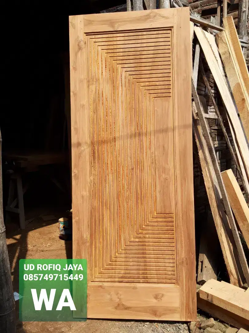 Pintu bahan kayu jati bos