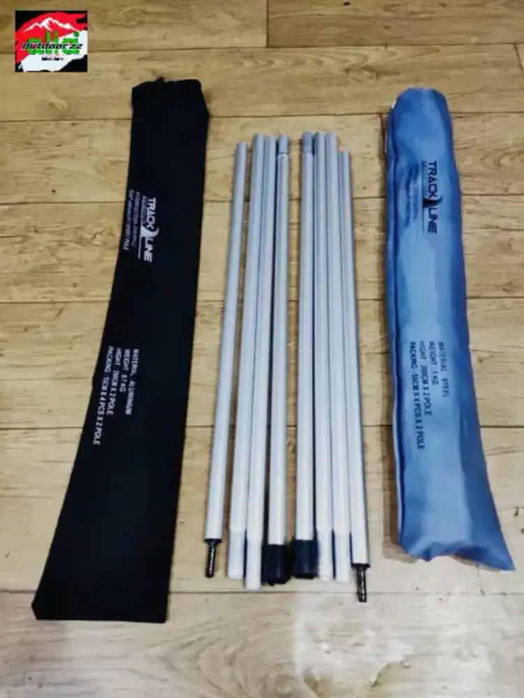 Tiang Flysheet 2pole TrackLine Aluminium dan Besi