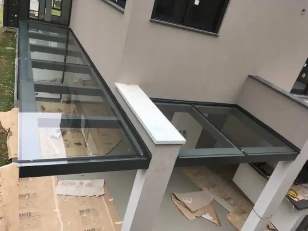 Kanopi atap kaca temperedglass *05