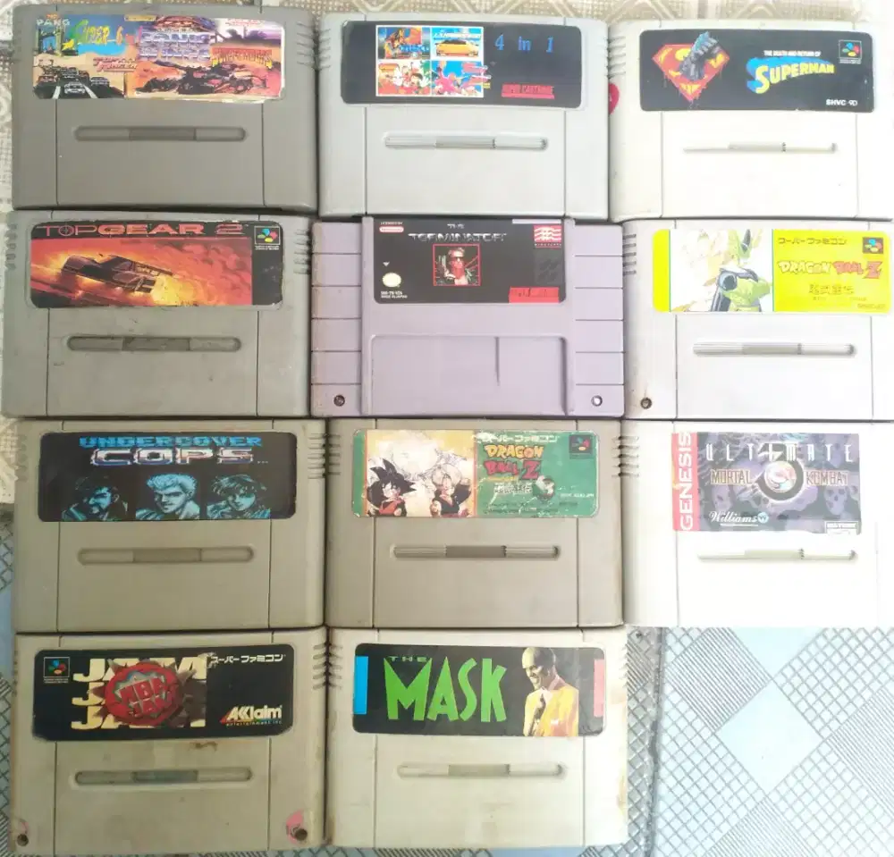 Kaset cartridge SNES Super NES Nintendo