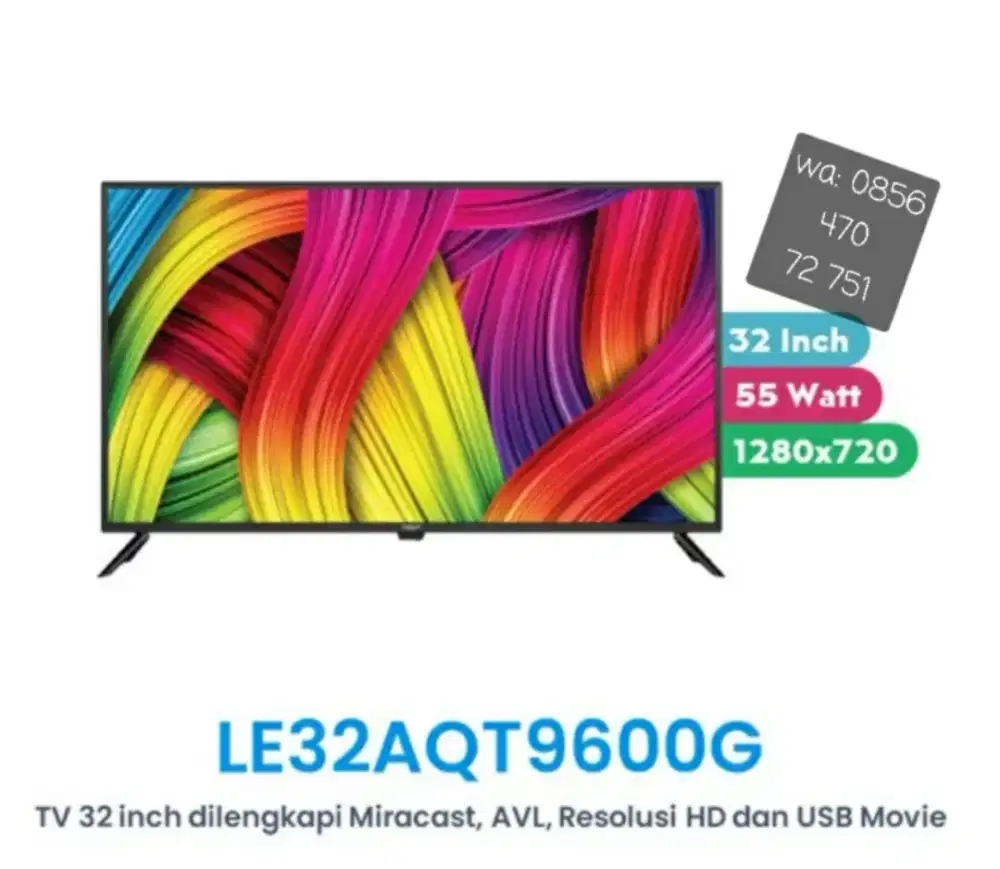 Tv Led Aqua 32 inc Miracast Connect HP