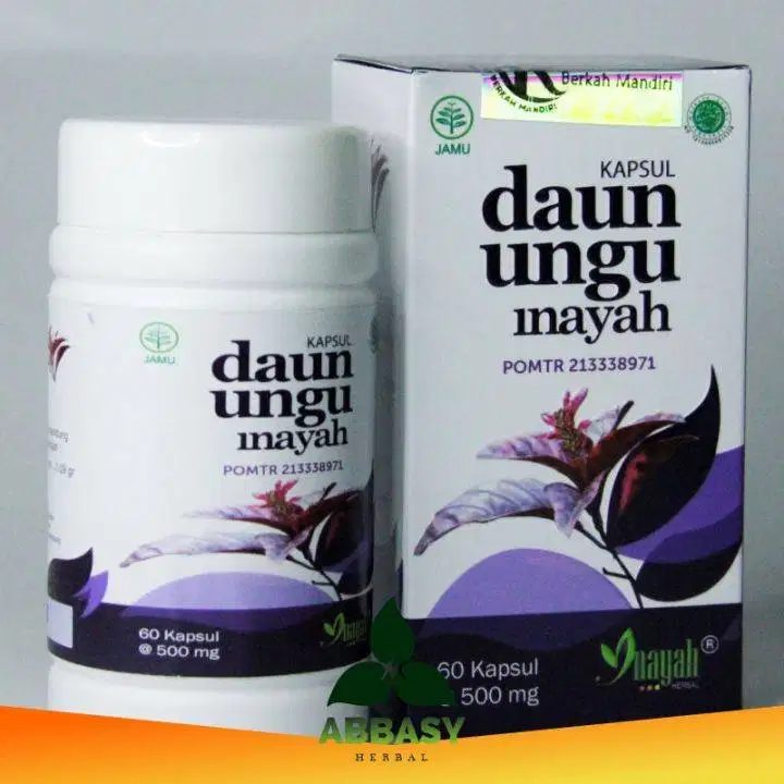 Kapsul Daun Ungu BPOM Original atasi wasir/ambien