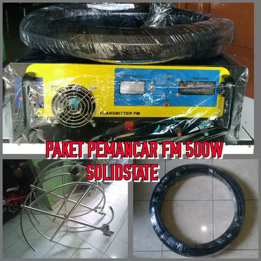 PAKET PEMANCAR FM STEREO PLL LCD 500 WATT SOLIDSTATE