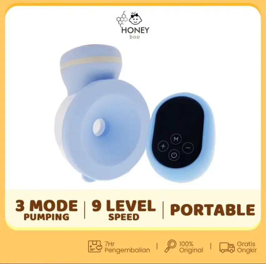 Pompa electric portable biru