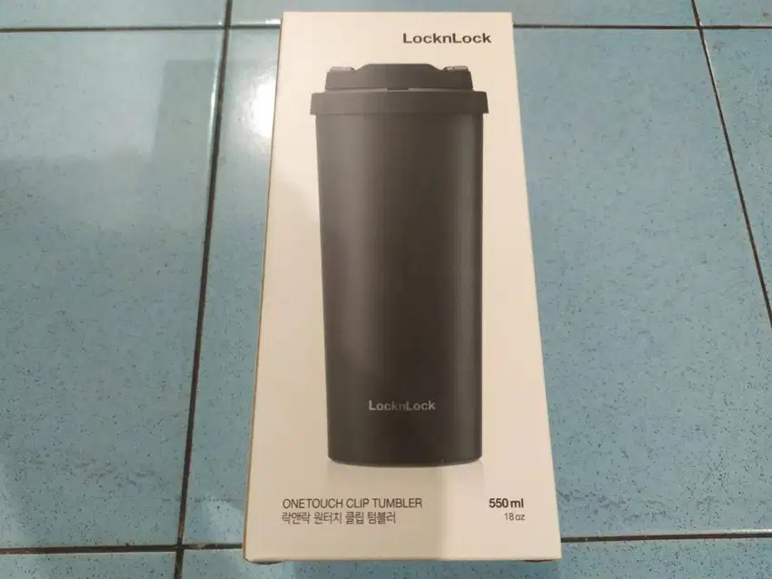 LocknLock One Touch Clip Tumbler 550ML - LHC3249 Warna Hitam