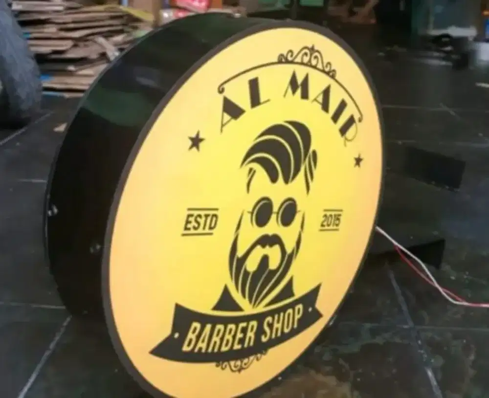 Menerima pemasangan sticker printing stiker sanblas kabopi & neon box