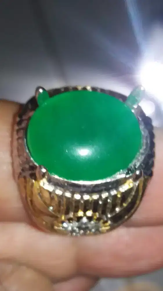 Jual Batu Cincin Green Jadeite Jade Giok Good Perfomance