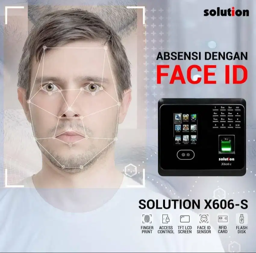 Mesin absensi solution x606s support cloud ID garansi resmi