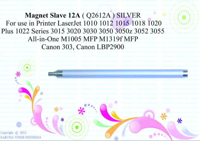 Magnet Roller 12A (MRS) SLAVE Silver for use in Lj 1010 CANON LBP 29S