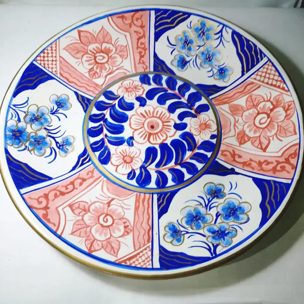 PAJANGAN PIRING KERAMIK TERAKOTA IMARI JAPAN DESIGN