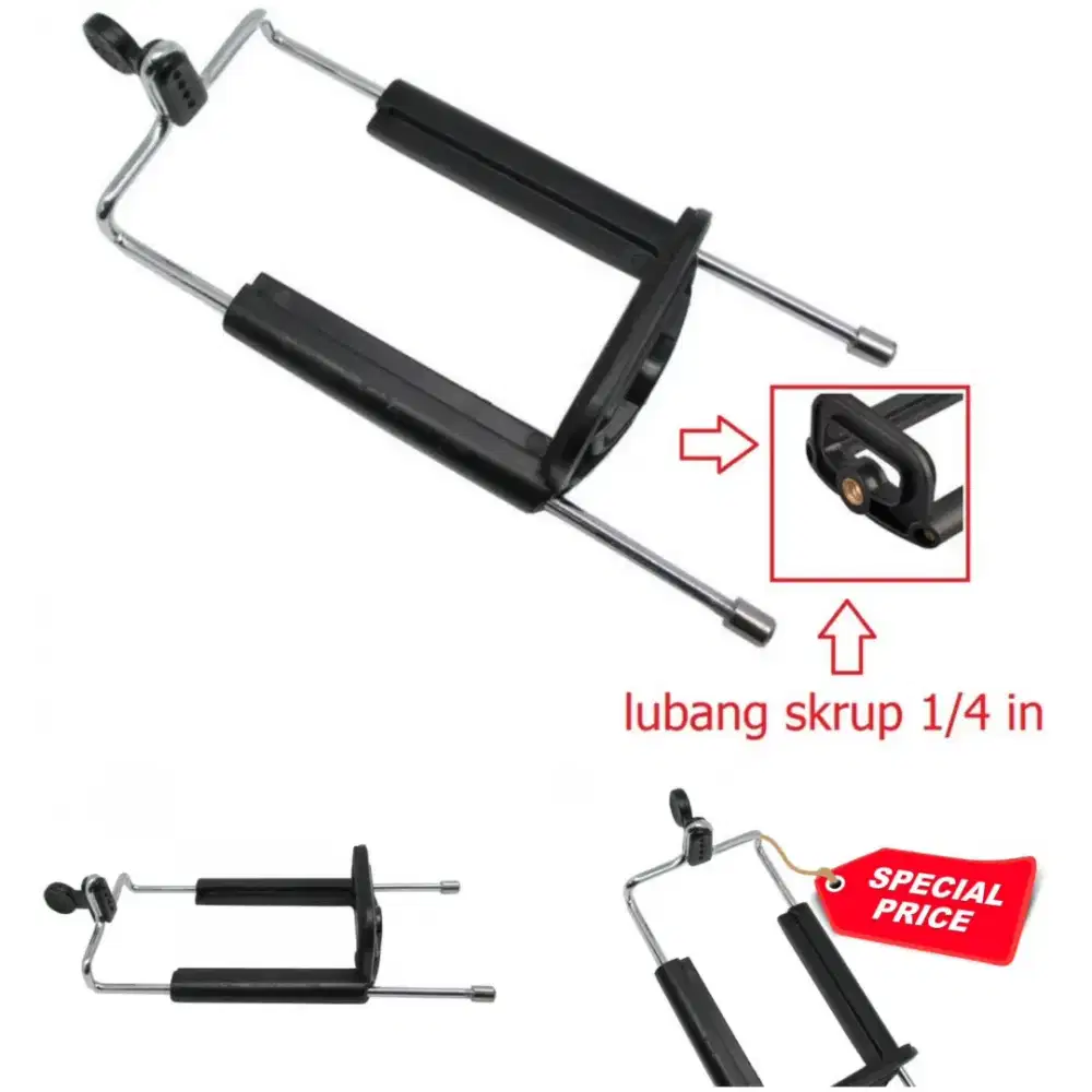 Holder U Tab 7 inchi Super Jumbo XL Tablet 11-13cm Clamp ipad