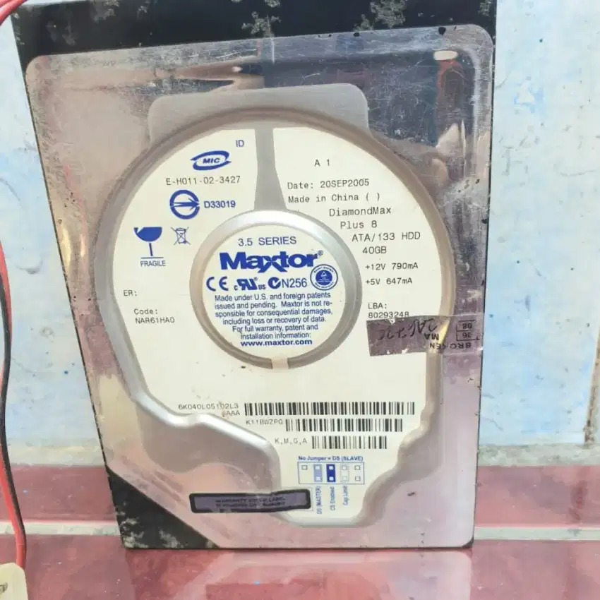 Hardisk HDD 40GB jadul ATA Tangguh