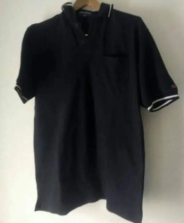 Freeship | baju kerah polo shirt navy bl ori size XL+ bns || cod ready
