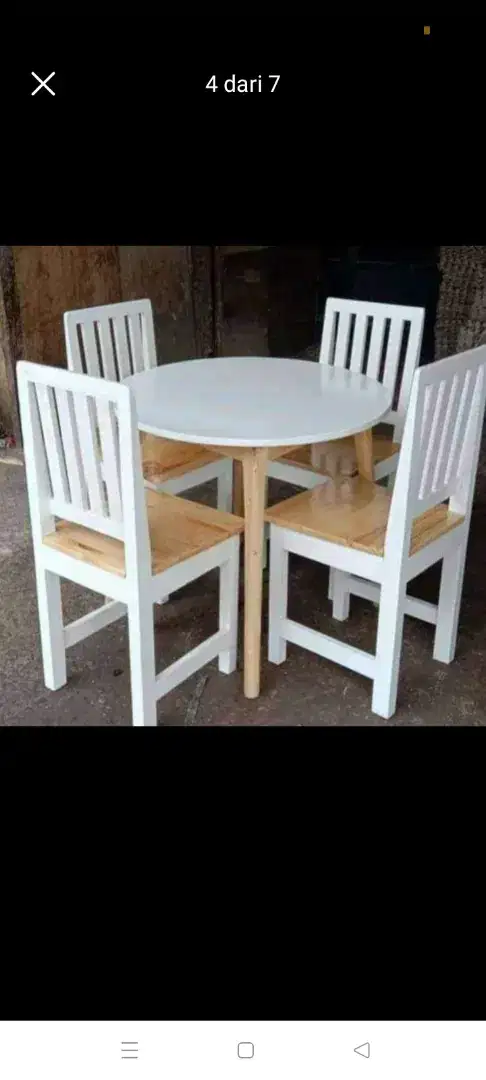 Meja makan 1 set bangku 4