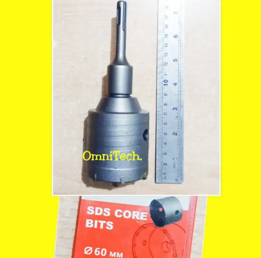 Hole Saw Beton Tembok Set Hollow Drill SDS Core Bits TCT 60mm 60 mm