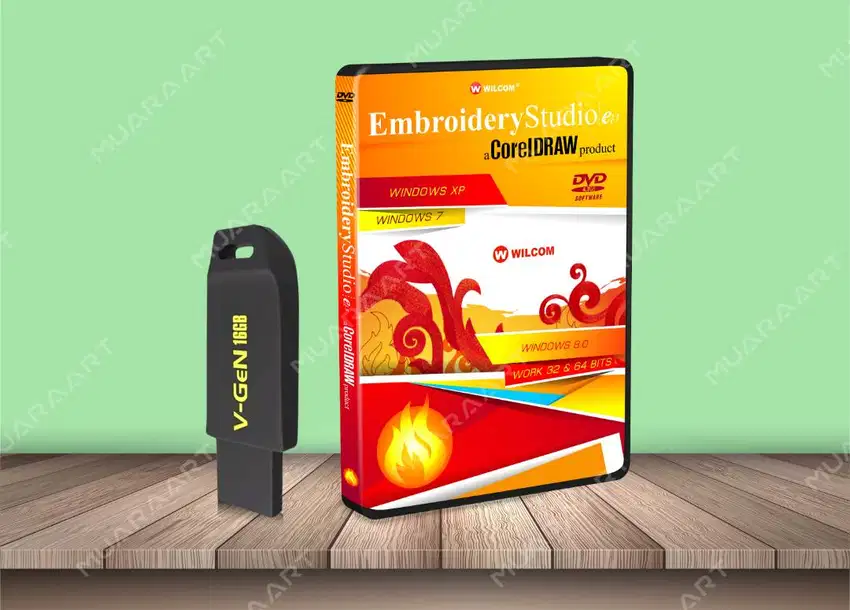 FLASHDISK Software Bordir Wilcom Embroidery Studio e1.5