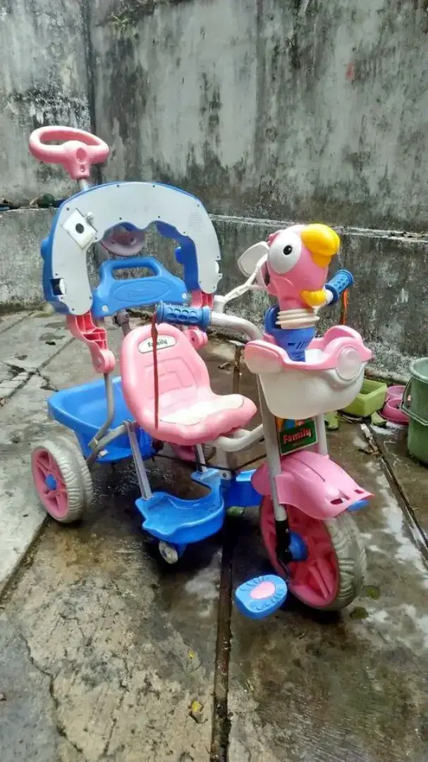 Sepeda anak roda tiga family lipat gunung scooter skuter otoped