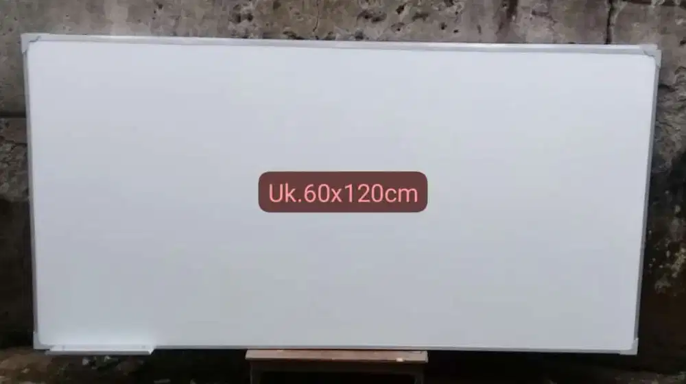 Whiteboard gantung non magnetik 60 x 120cm