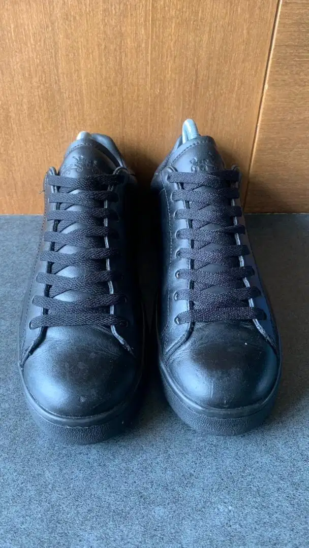 Sepatu Casual COACH LOW TOP SNEAKERS G1245 Size 41 BLACK LEATHER