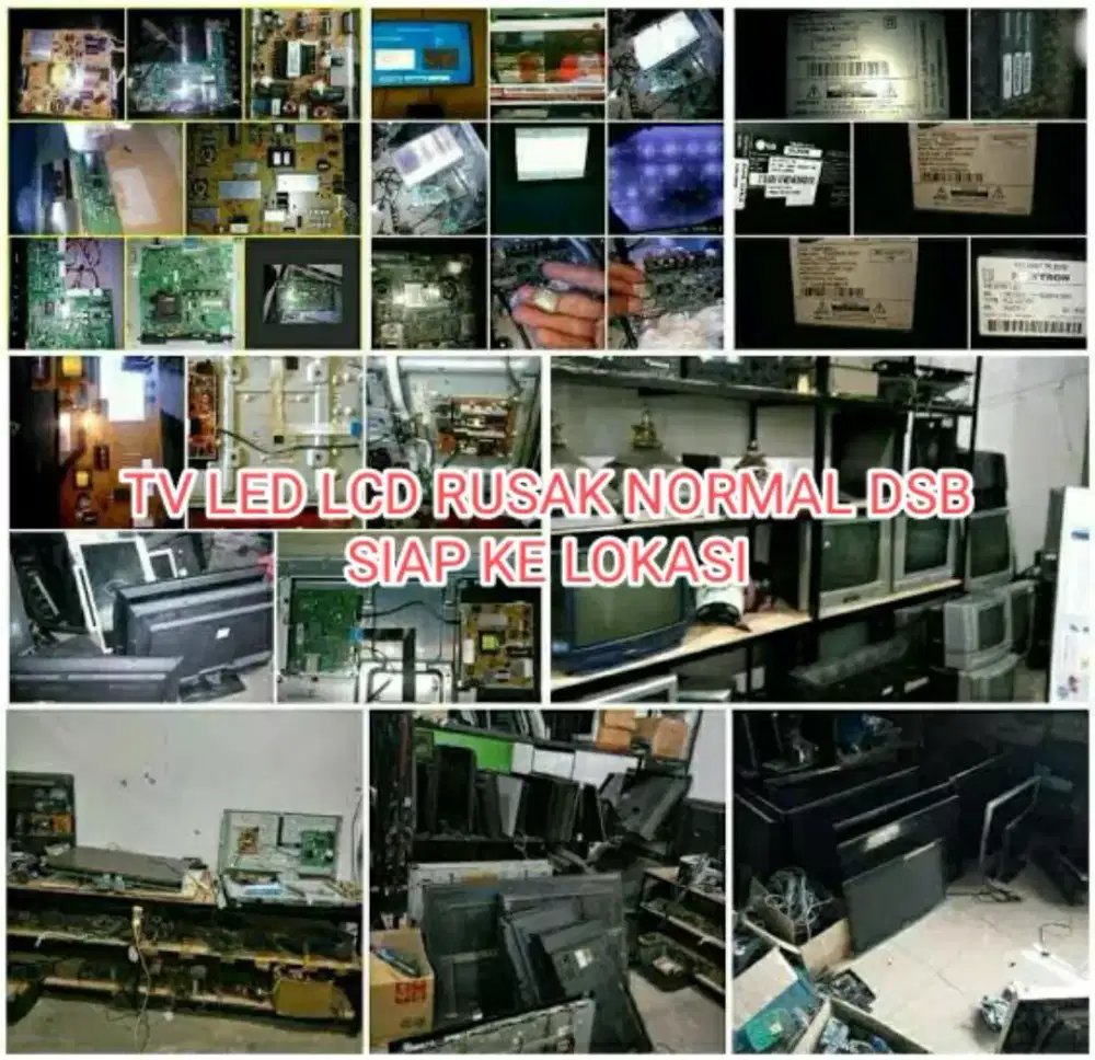 Terima tv Led Lcd rusak normal dsb
