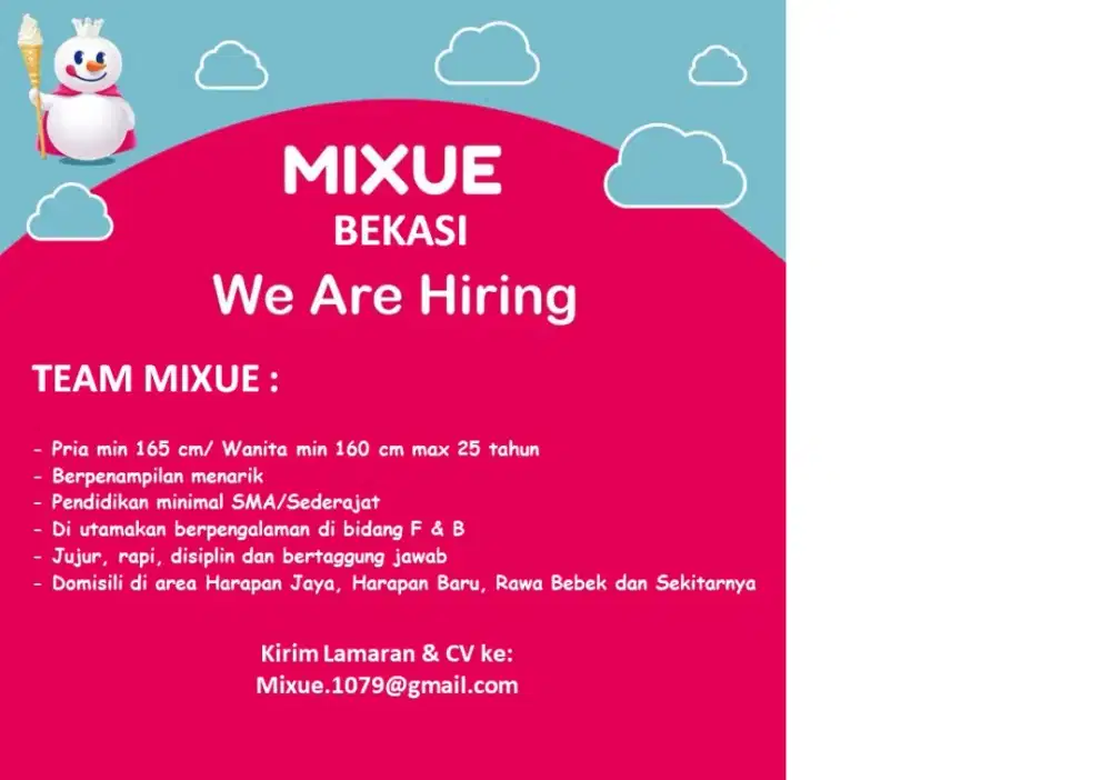 Lowongan Kerja Mixue