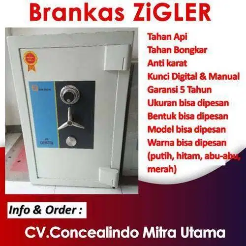 jual lemari besi Brankas New Ziger Solid STRONG 2 Tahan Api & Bongkar