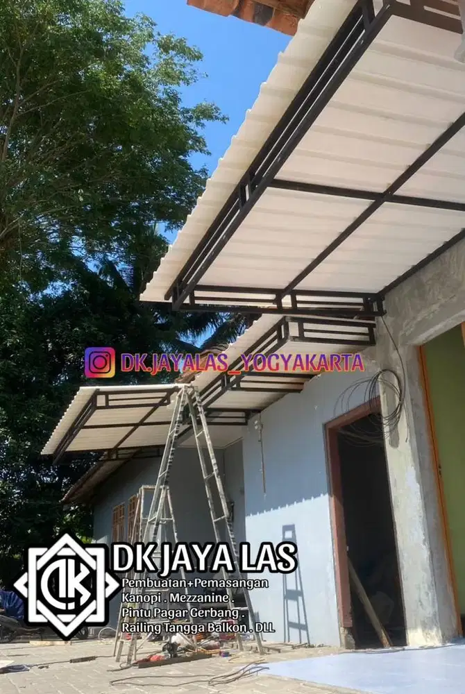 Pembuatan+Pemasangan pintu pagar garasi. Kanopi carport
