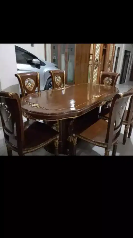 Meja Makan SALINA  6kursi (JATI)