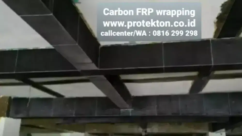 Perkuatan struktur beton tahan gempa, carbon FRP Eglass Fiber, CFRP