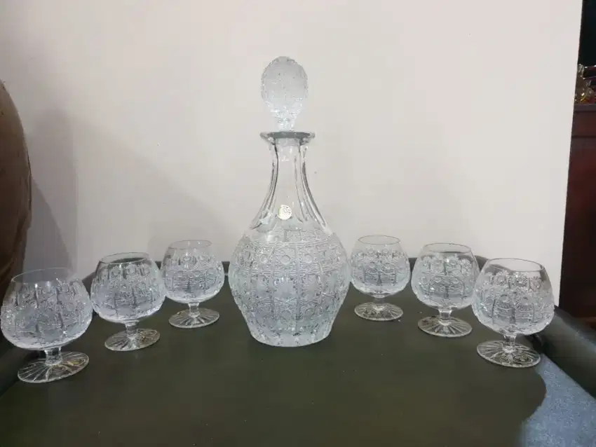 Crystal set bohemia Czechoslovakia