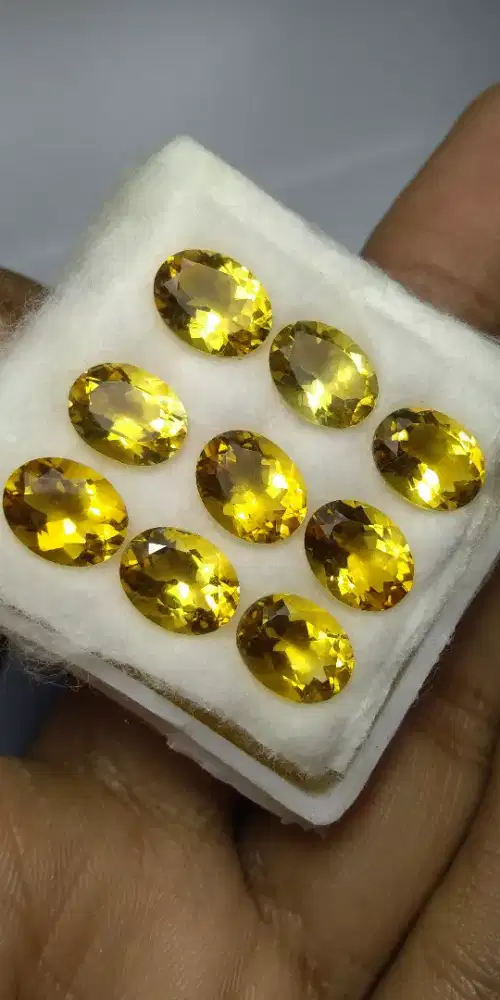 Natural citrine 9pcs