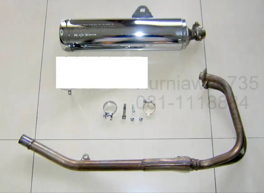 Knalpot Original Kawasaki Ninja 250 full System Wrn Chrome Kond Baru