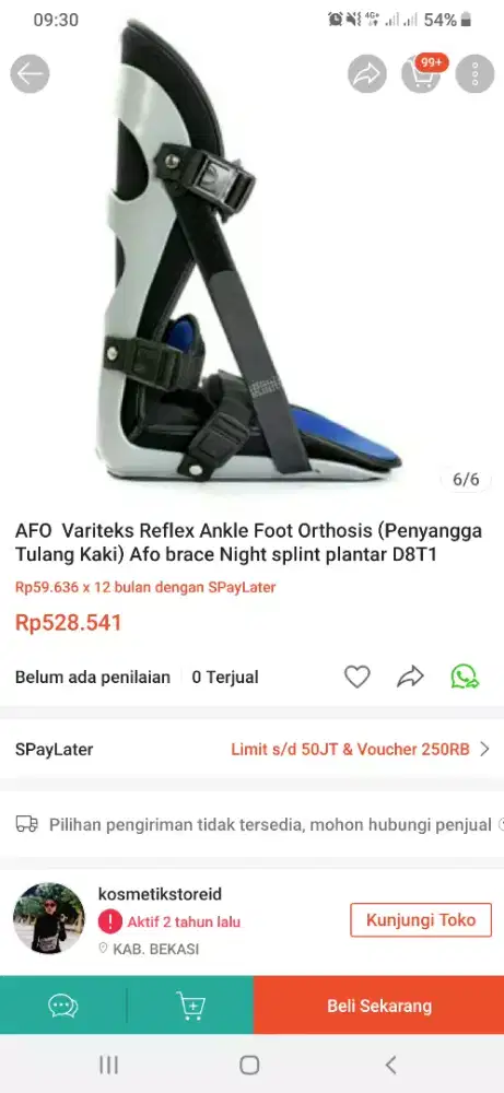 AFO veriteks reflek penyangga tulang kaki