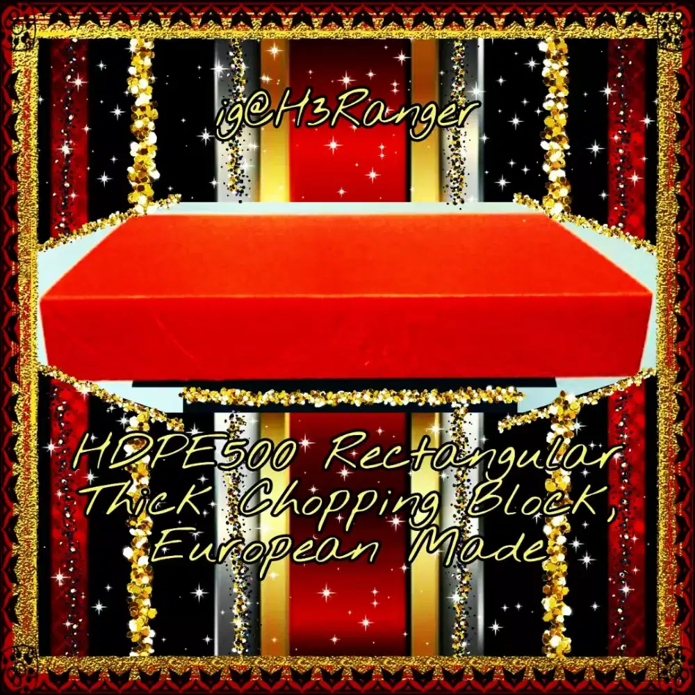 Talenan Plastik Tebal Merah HDPE 500 5x22x33cm Buatan Eropa