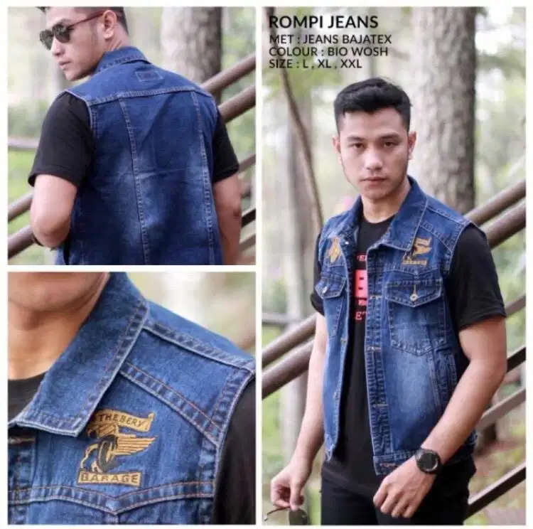 ROMPI JEANS PRIA LOGO BORDIR