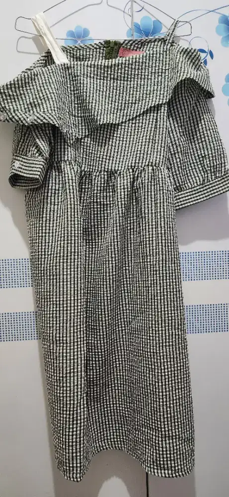 Baju Dress bumil dan busui bukaan kiri kanan sleting