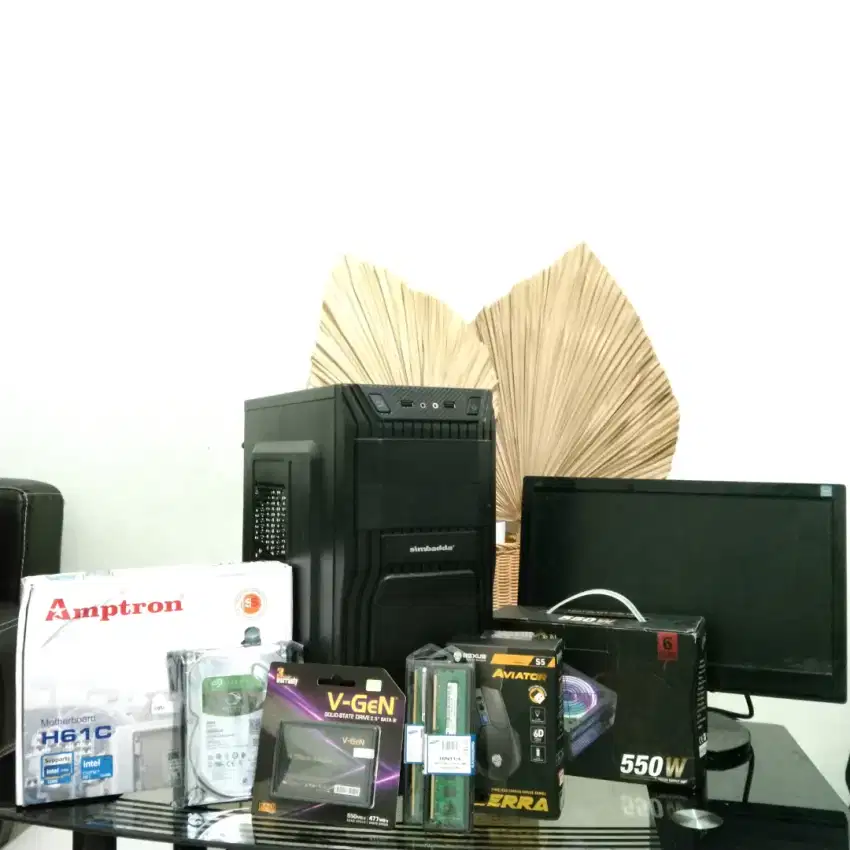 Paket PC CPU i5 3470 Full set siap pakai Office Kantoran /kuliah