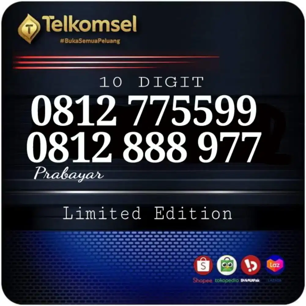 Nomor Cantik Super Premium Telkomsel Simpati 10 Digit seri 888  977