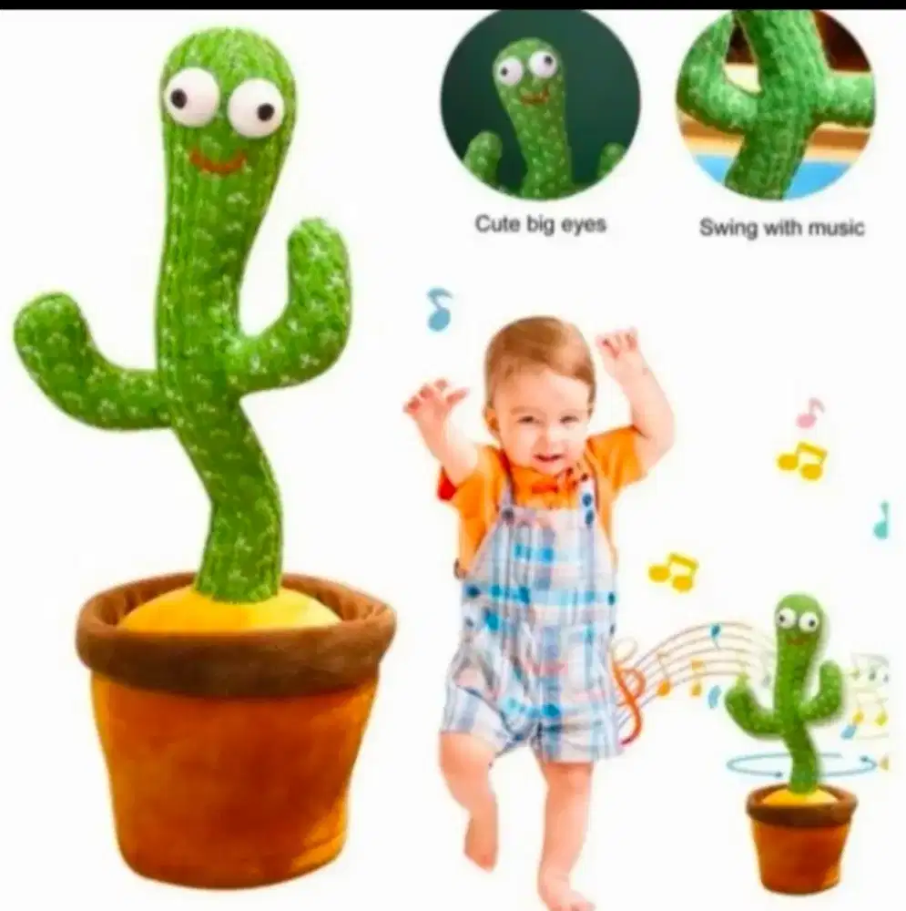 Boneka Kaktus Goyang Bersuara