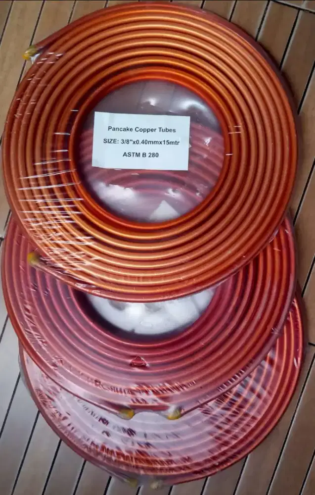 (NEGO) PIPA AC PANCAKE COPPER TUBES 3/8 (15 METER / Roll)