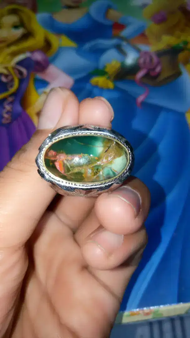 Cincin batu akik Pancawarna Kiara payung