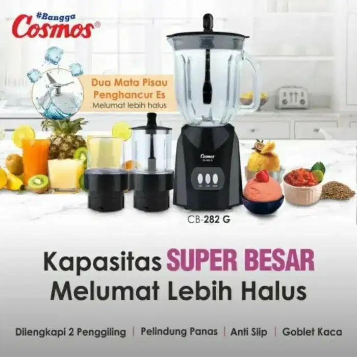 Blender Cosmos Kaca Glass 3 IN 1 CB-282G