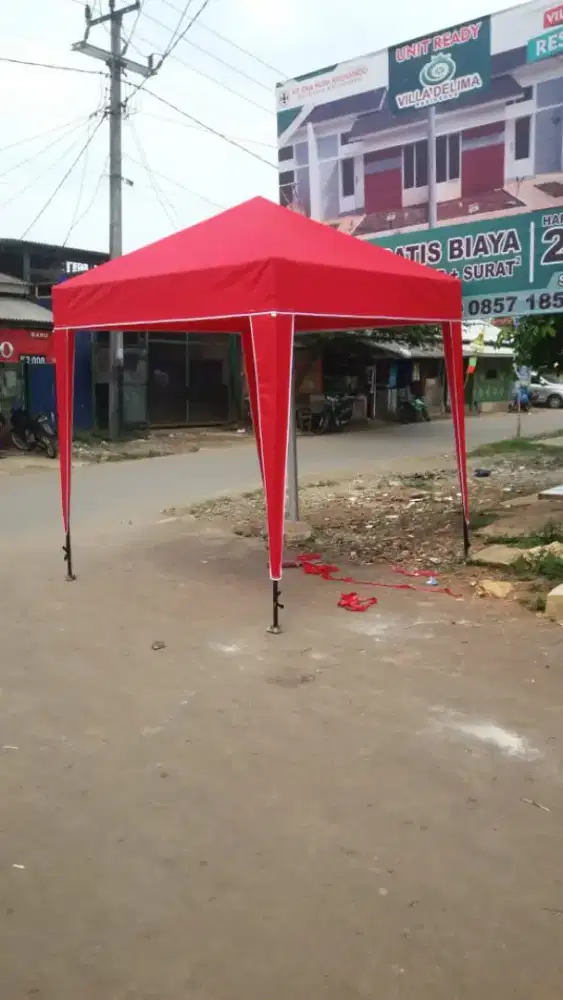 Tenda kafe bongkar pasang siap antar