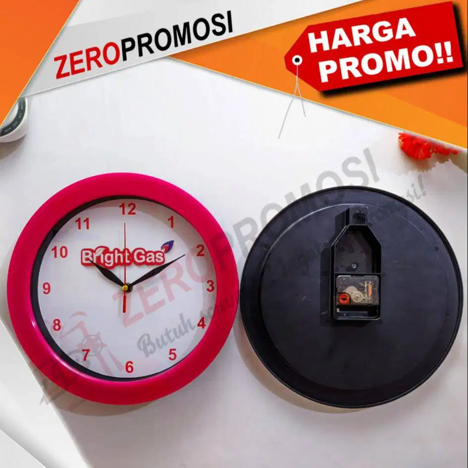 Souvenir Promosi Jam Dinding 244RR Stylish Bisa Cetak Logo