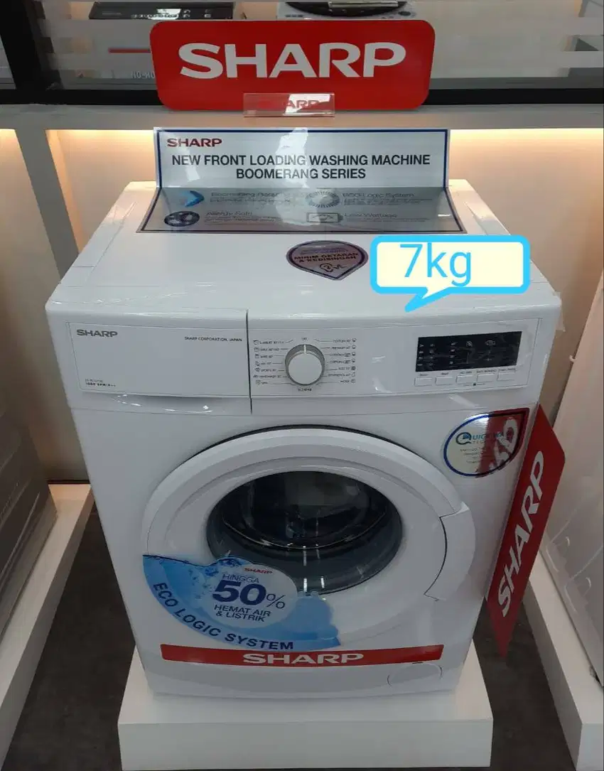 Mesin Cuci Sharp Front Loading 7Kg ES-FL1072B