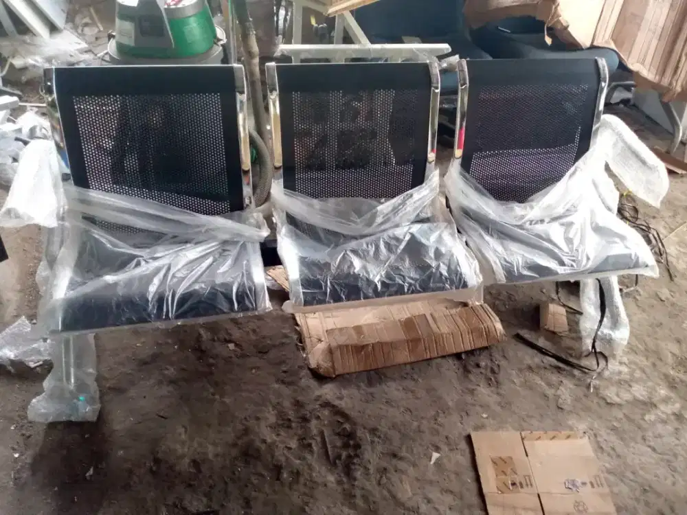 Kursi tunggu 3 seat - kursi tunggu pasien - kursi tunggu bandara