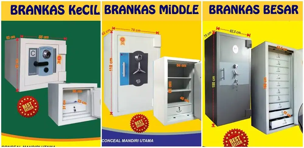 Lemari Besi Conceal Ziger 1.80 mtr simpan uang emas dokumen ad brankas