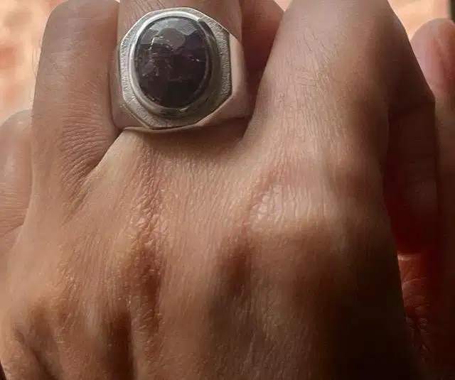 Batu Kecubung Badak. Ring Medium.